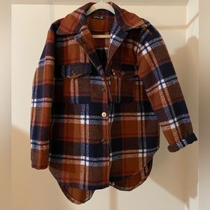 Blue & Orange Oversized Shacket